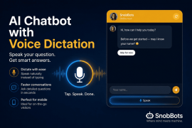 AI chatbot with voice dictation