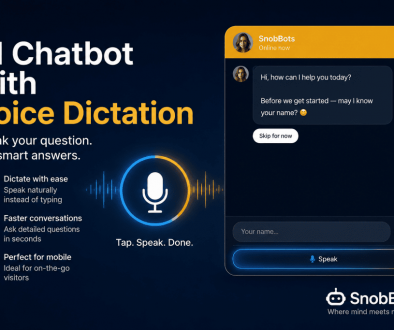 AI chatbot with voice dictation